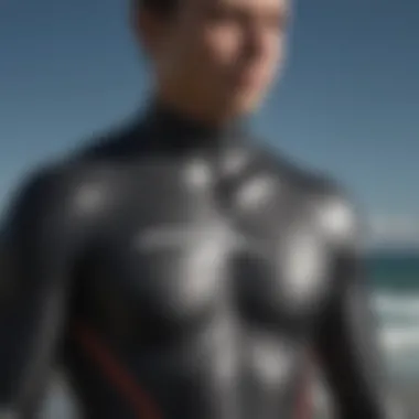 Advanced Material Technology of the Flashbomb Close-up view of Rip Curl Flashbomb wetsuit showcasing advanced material technology