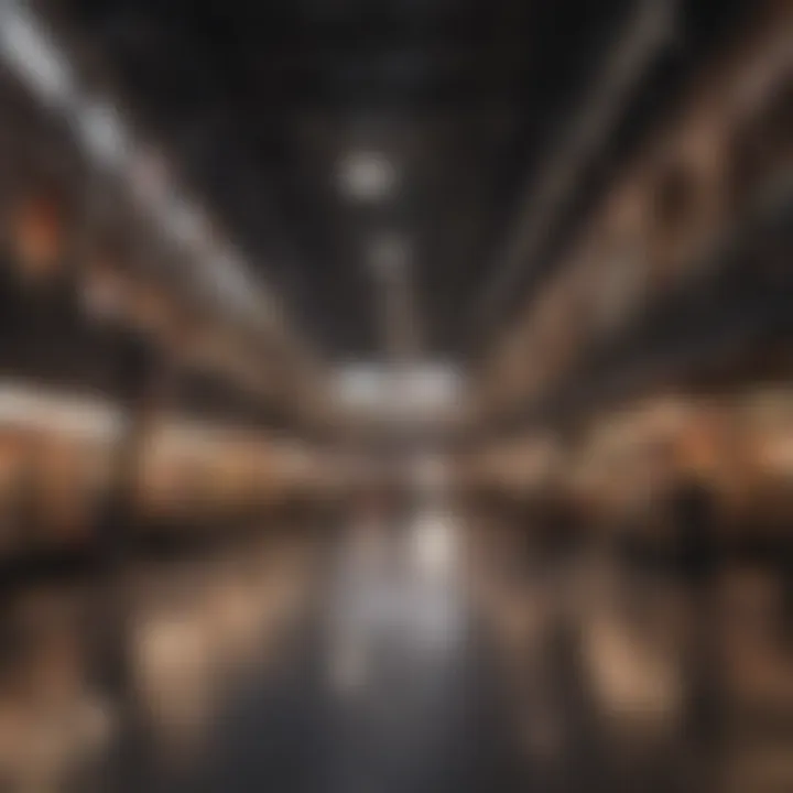 An interior view of the bustling shopping environment.