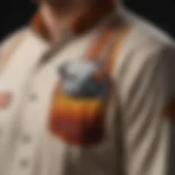 A close-up of the Appa shirt showcasing its unique design and colors