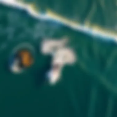 Aerial View of Surf Spots Aerial view of iconic surf spots