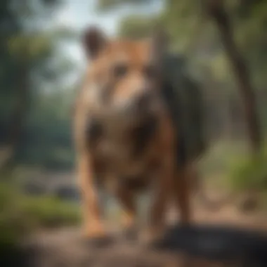 Tasmanian Tiger Backpack in Nature Tasmanian Tiger backpack in a natural outdoor setting, emphasizing its appeal to adventure enthusiasts.