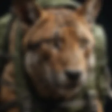 Close-up of sustainable materials used in the Tasmanian Tiger backpack.