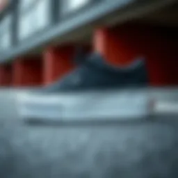Sleek design of black Vans platform sneakers