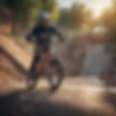 Vibrant In-Game Environment of a BMX Game A screenshot from a popular BMX game featuring a vibrant in-game environment