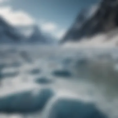 A breathtaking view of a glacial terrain during an expedition