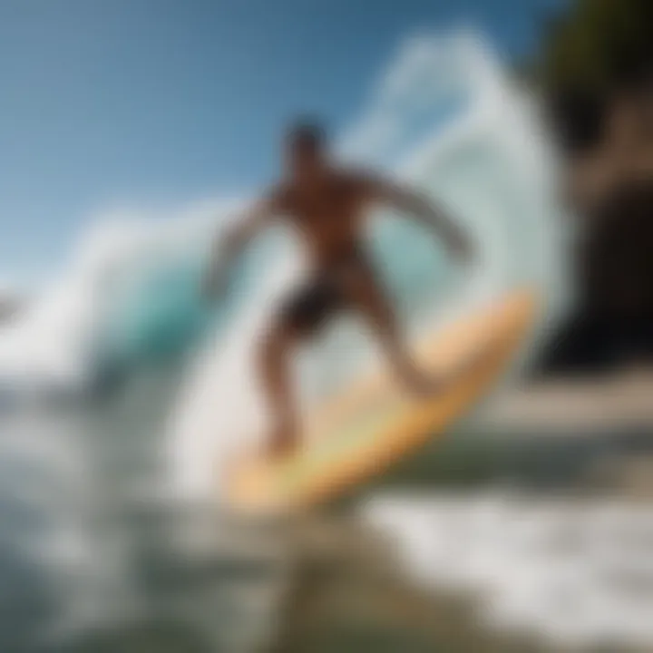An artistic representation of reef skimboarding culture