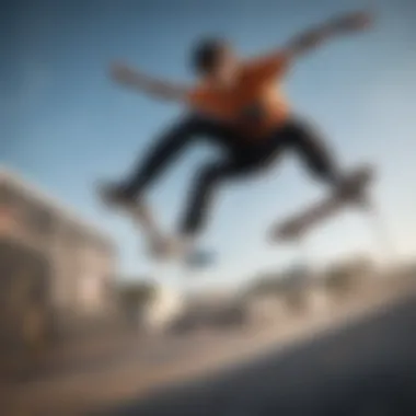 Mastering the Art of Skateboarding Tricks A skateboarder performing a gravity-defying trick mid-air