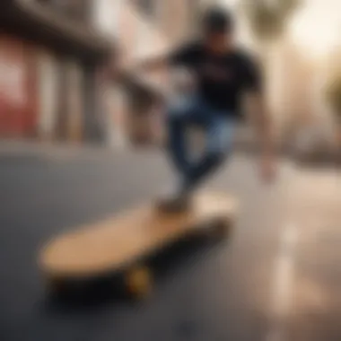 Diverse Skateboarding Community in Action A vibrant street scene showcasing diverse skateboarders in action