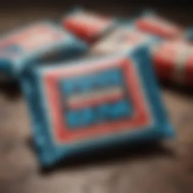 A close-up of a rare vintage gum pack highlighting its unique artwork