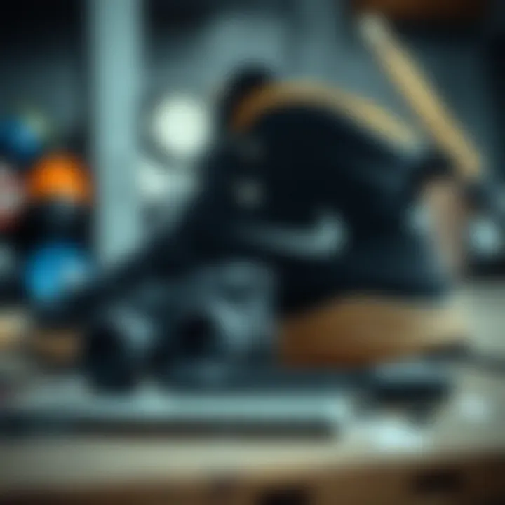 Materials Used in Construction Close-up view of materials used in Zoom Blazer Mid construction