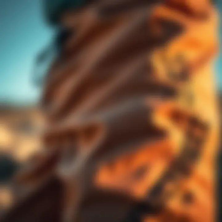 A close-up of durable fabric used in outdoor shorts