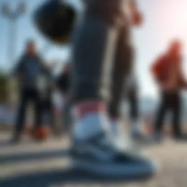 Group of extreme sports enthusiasts wearing Vans socks