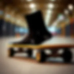 Vans ankle socks displayed on a skateboard