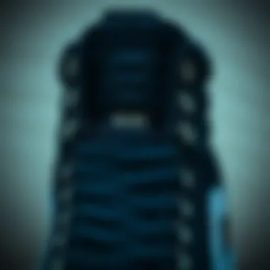 Close-up of Vans black high tops showcasing material texture