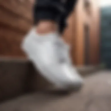 Streetwear Fashion with Vans Old Skool Stacked Leather White Platform Shoes Vans Old Skool Stacked Leather White Platform Shoes paired with streetwear outfit