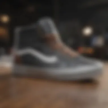 Innovative Material of Vans Snowboard Shoes Close-up of innovative material used in Vans snowboard shoes