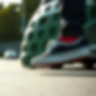 A dynamic scene illustrating the use of Vans in extreme sports settings.