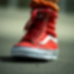 Classic Vans Sk8-Hi silhouette showcasing its high-top design perfect for skateboarding.