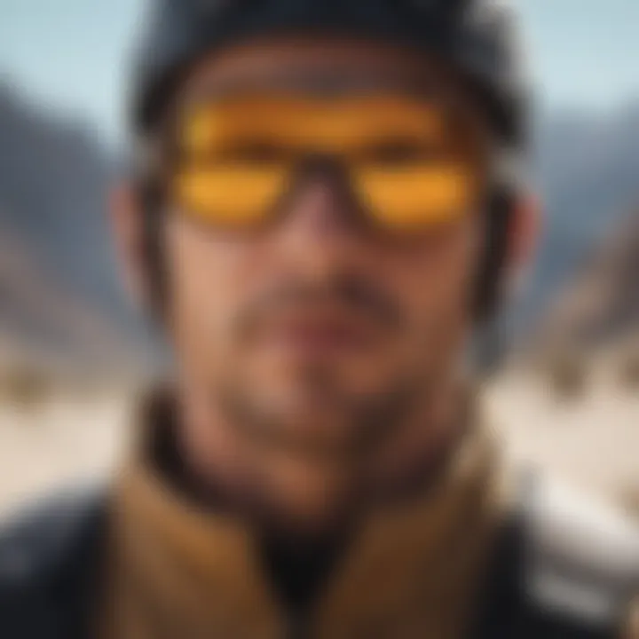 Adventurer wearing Von Zipper sunglasses in extreme conditions