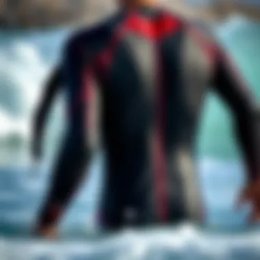 Optimal Sizing and Fit Illustration of optimal sizing and fit for wetsuit tops