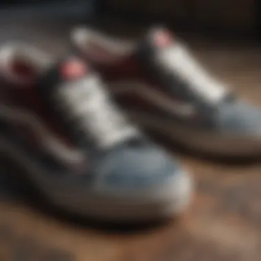 Close-up of limited edition Vans sneakers.