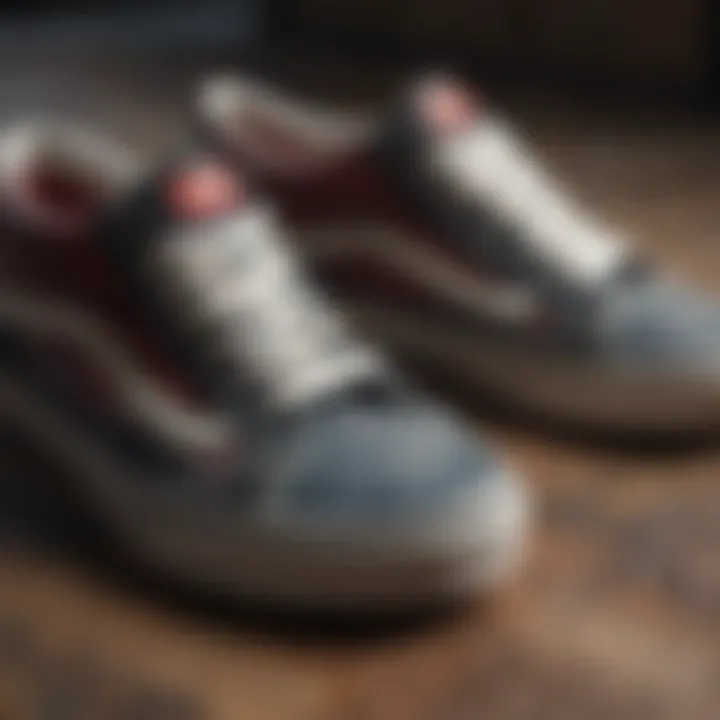 Close-up of limited edition Vans sneakers.