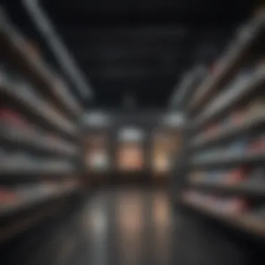 A vibrant display of Vans shoes in a retail store.