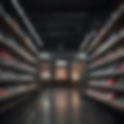 A vibrant display of Vans shoes in a retail store.