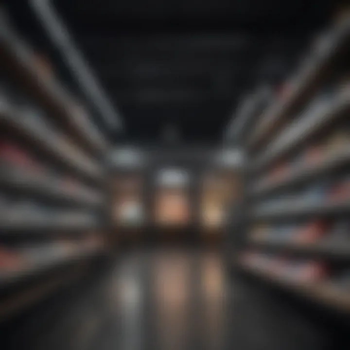 A vibrant display of Vans shoes in a retail store.