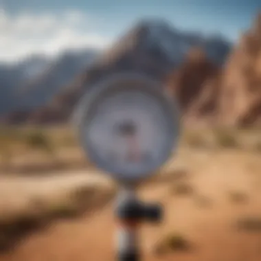 Anemometer in Action An anemometer measuring wind speed during an extreme sport event
