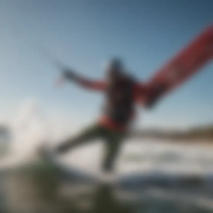 Kiteboarder utilizing wind data for optimal performance