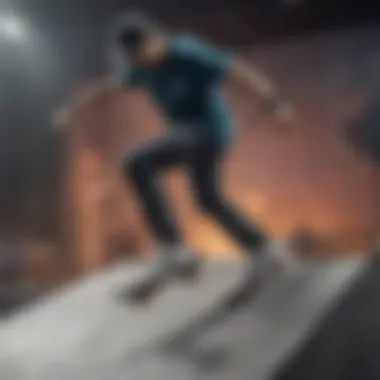 Nike SB in Action at an Extreme Sports Event An extreme sports event featuring skateboarders using Nike SB gear
