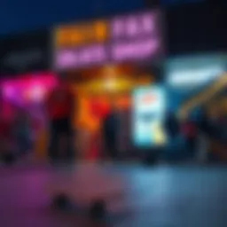 Vibrant skate culture representation at Fairfax Skate Shop