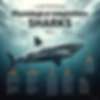 Physiological Adaptations of Sharks An infographic depicting the physiological adaptations of sharks for efficient swimming