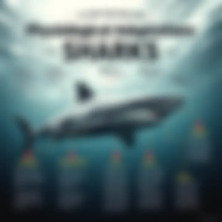 Physiological Adaptations of Sharks An infographic depicting the physiological adaptations of sharks for efficient swimming