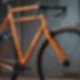 Detailed view of a fixie race bike showcasing its unique frame geometry