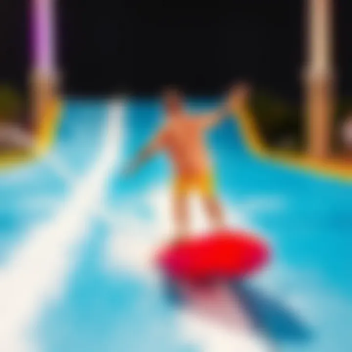 Top Destinations for Flowrider Surfing A vibrant Flowrider surfing location, illustrating a popular destination for surfing enthusiasts.