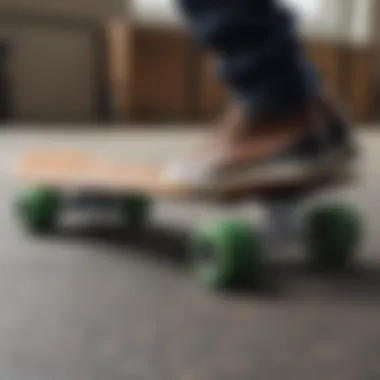 Demonstration of griptape installation on a penny board