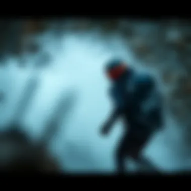 Athlete using H2O backpack in action