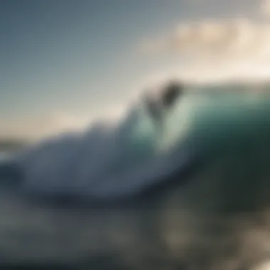 Dynamic surf scene showcasing powerful waves