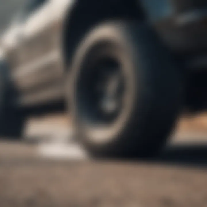 Close-up of tires being shredded during a burnout, emphasizing the power and adrenaline.