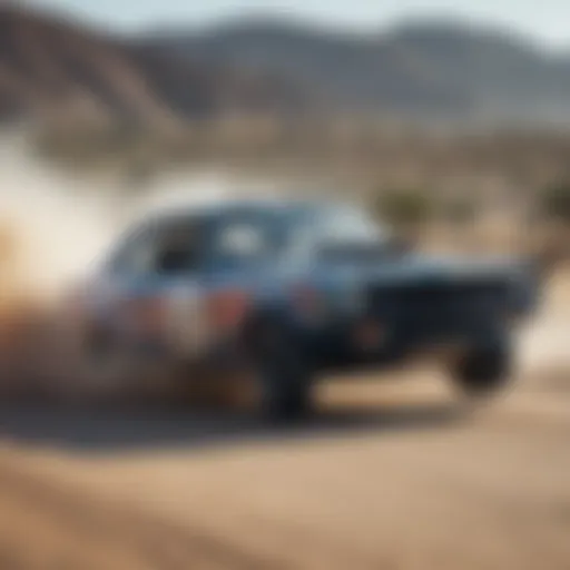 A high-performance vehicle executing a drift maneuver, showcasing tire smoke.