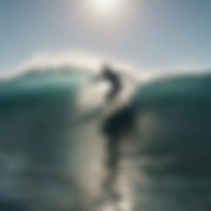 A surfer riding a wave with the appropriate surfboard length