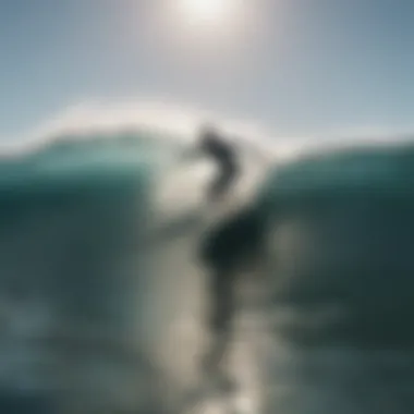 Riding the Perfect Wave A surfer riding a wave with the appropriate surfboard length