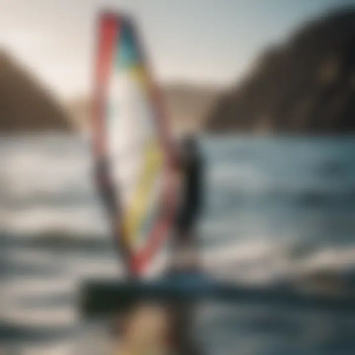 Enthusiasts enjoying the thrill of windsurfing on inflatable boards