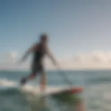 Kiteboarding lesson in action on the beach