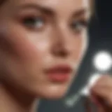 Elegant wax application technique showcased on smooth skin