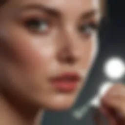 Elegant wax application technique showcased on smooth skin