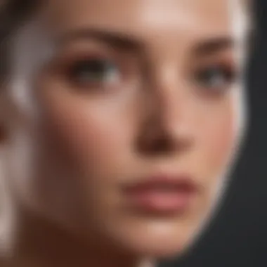 Understanding Skin Texture Close-up of skin texture analysis for personalized waxing