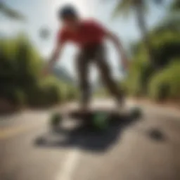 Landyachtz Meowijuana longboard showcasing its vibrant graphics